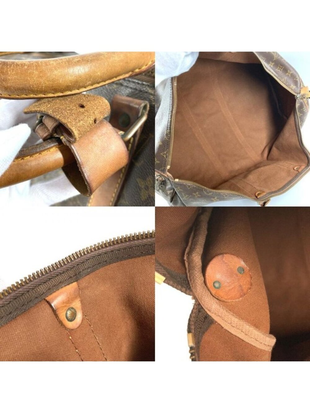 Louis Vuitton Boston Bag Keepall 55 Debeso Monogram Canvas Brown - Picture 8 of 9